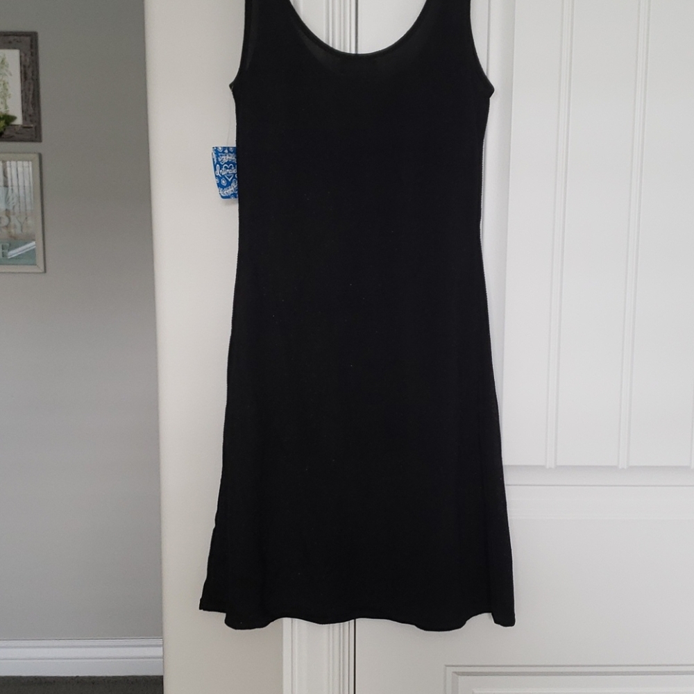 Free People Black Shimmer Top